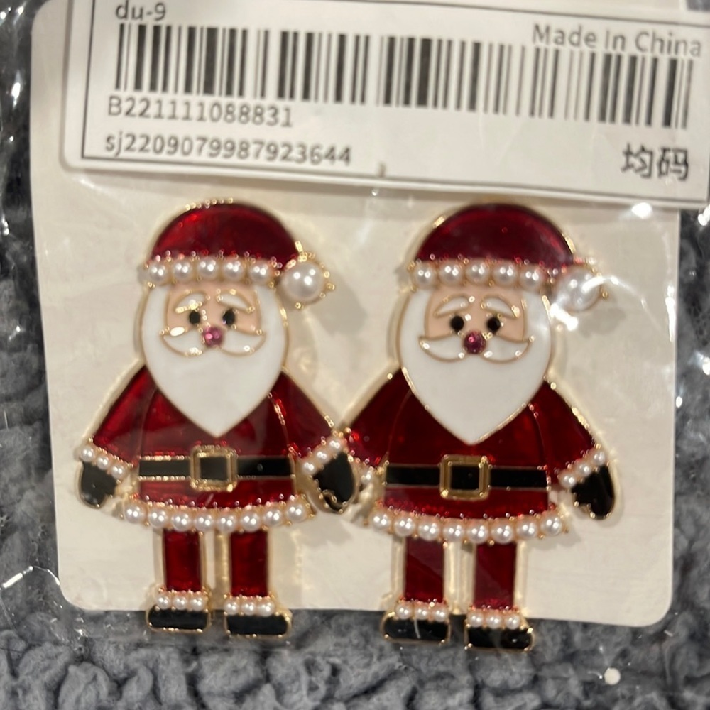 Santa clause earrings - Picture 1 of 3
